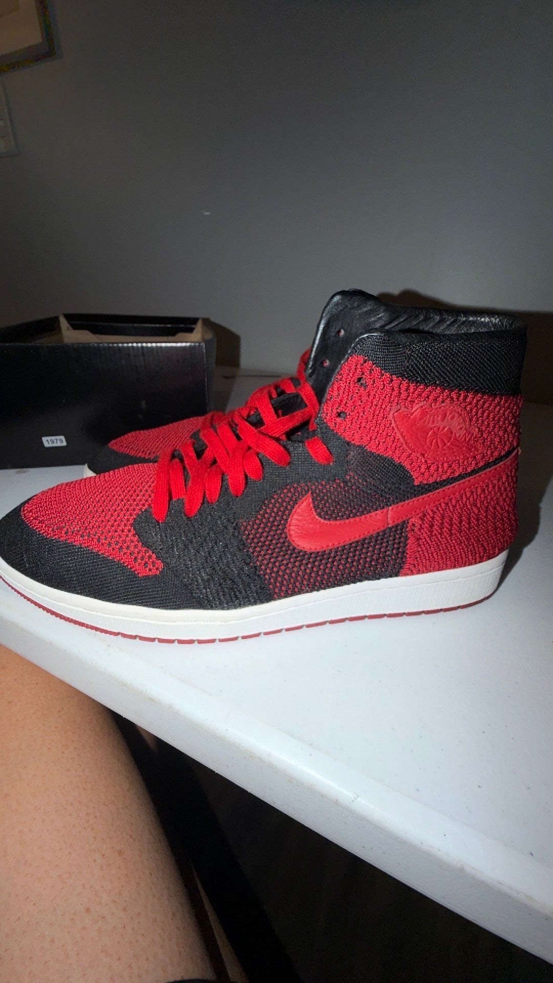 1979 Air Jordan 1 Retro High OG Flyknit "Bred" 13m/14.5w