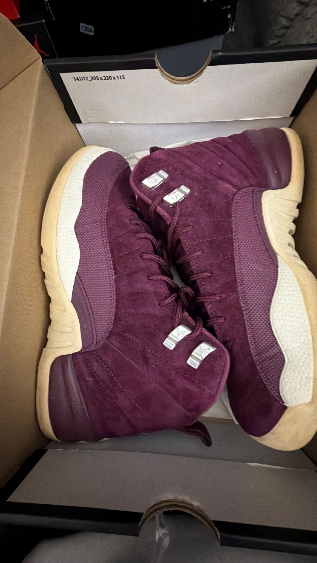 1201 Air Jordan 12 Retro GS 'Bordeaux' 7Y/8.5W