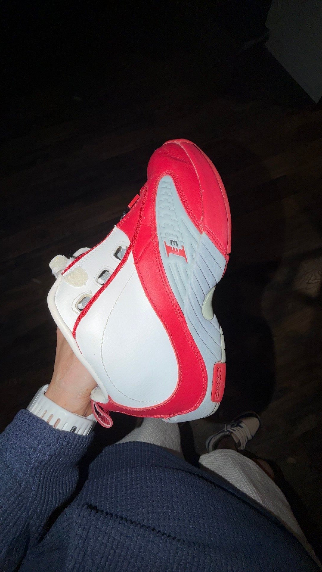 1942 iconic Reebok Answer IV "White/Flash Red" (2021 Retro) 6Y/7.5W