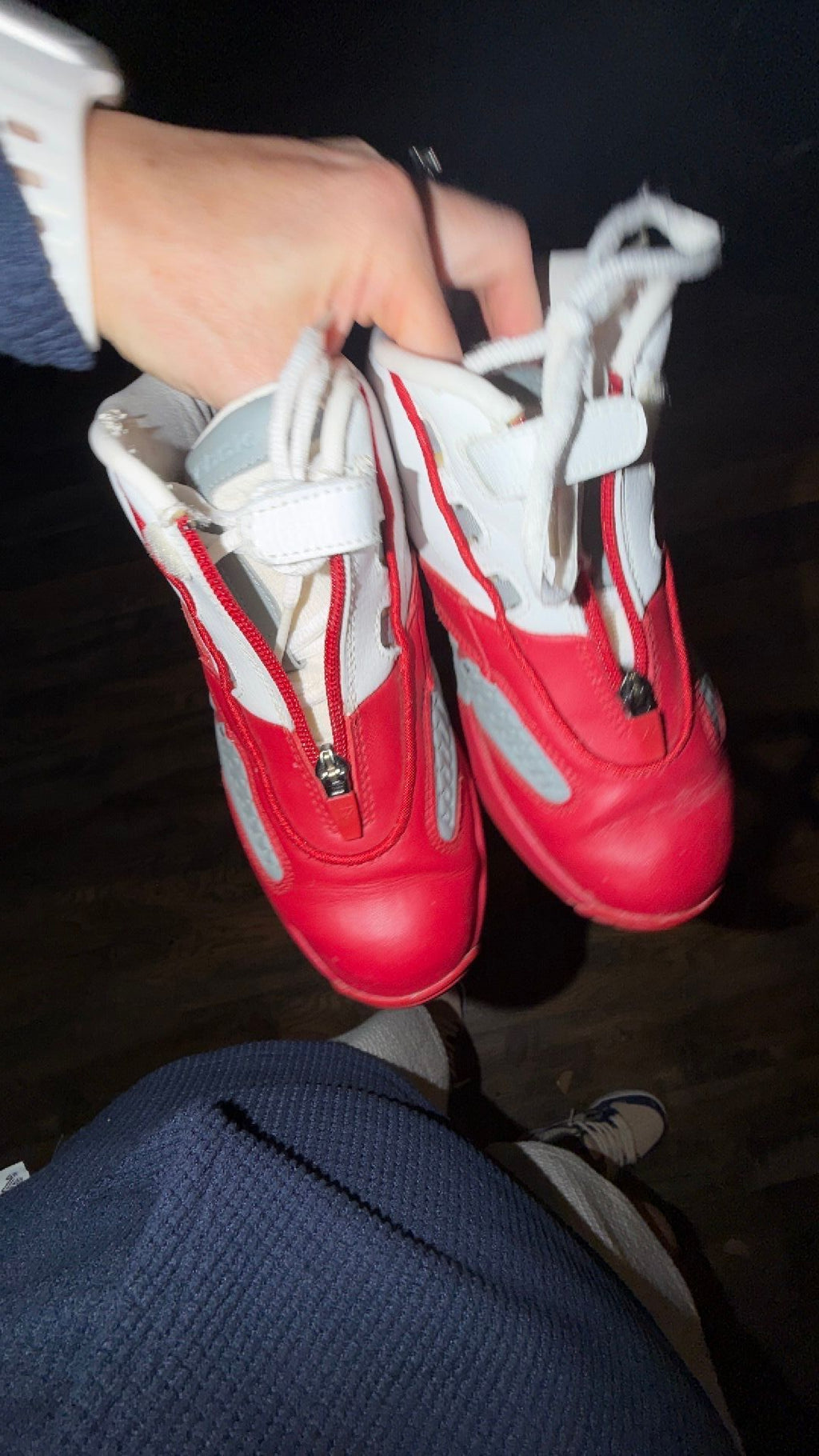 1942 iconic Reebok Answer IV "White/Flash Red" (2021 Retro) 6Y/7.5W