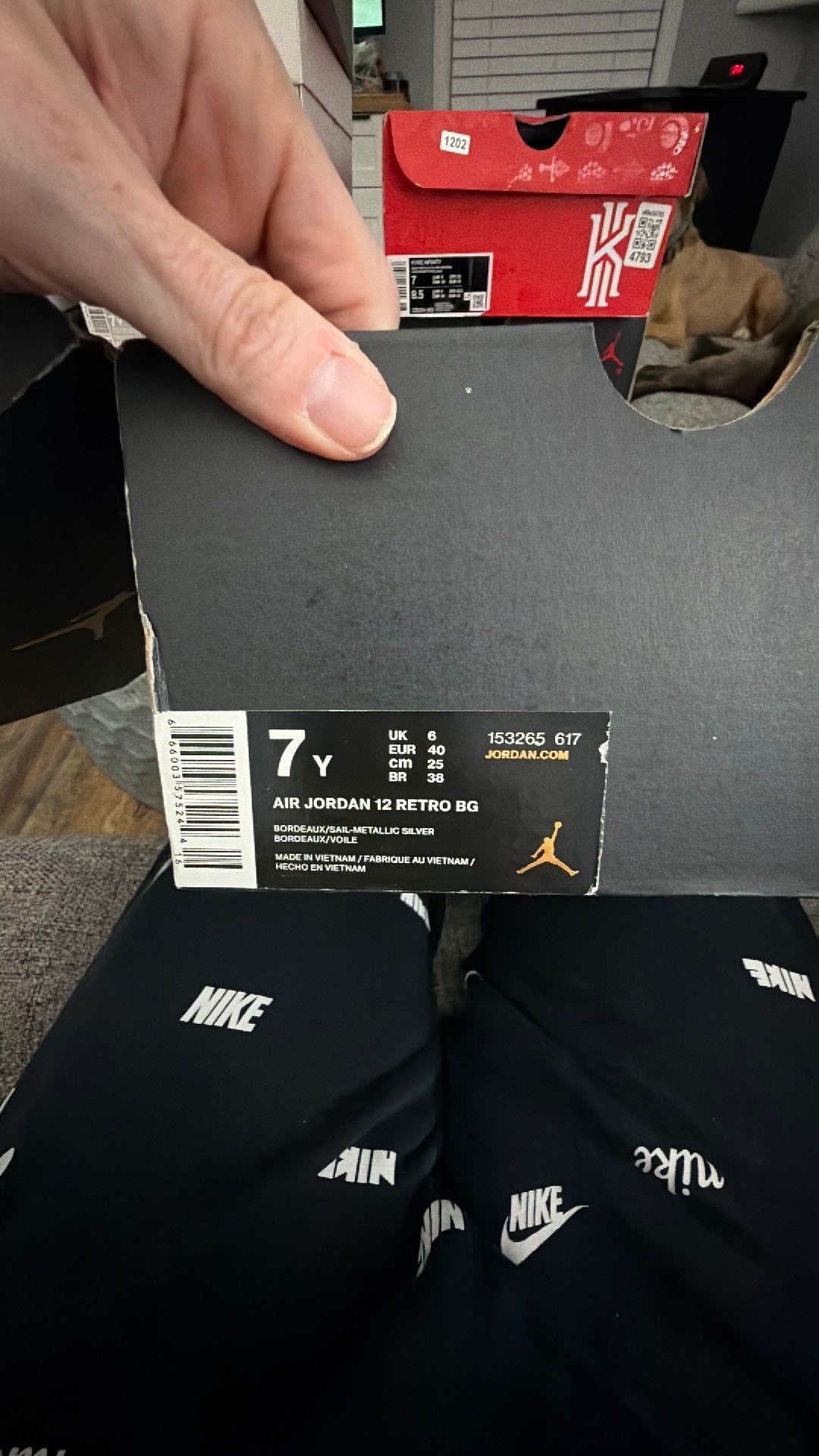 1201 Air Jordan 12 Retro GS 'Bordeaux' 7Y/8.5W