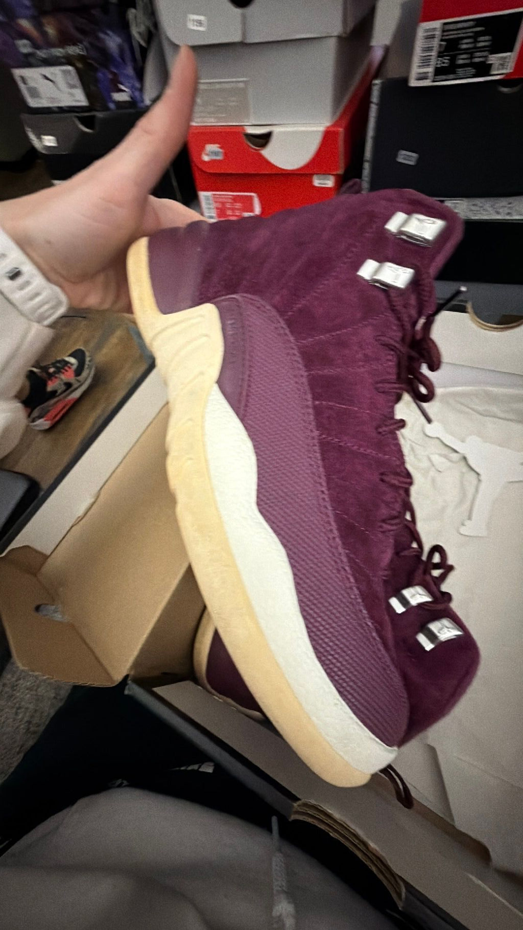1201 Air Jordan 12 Retro GS 'Bordeaux' 7Y/8.5W