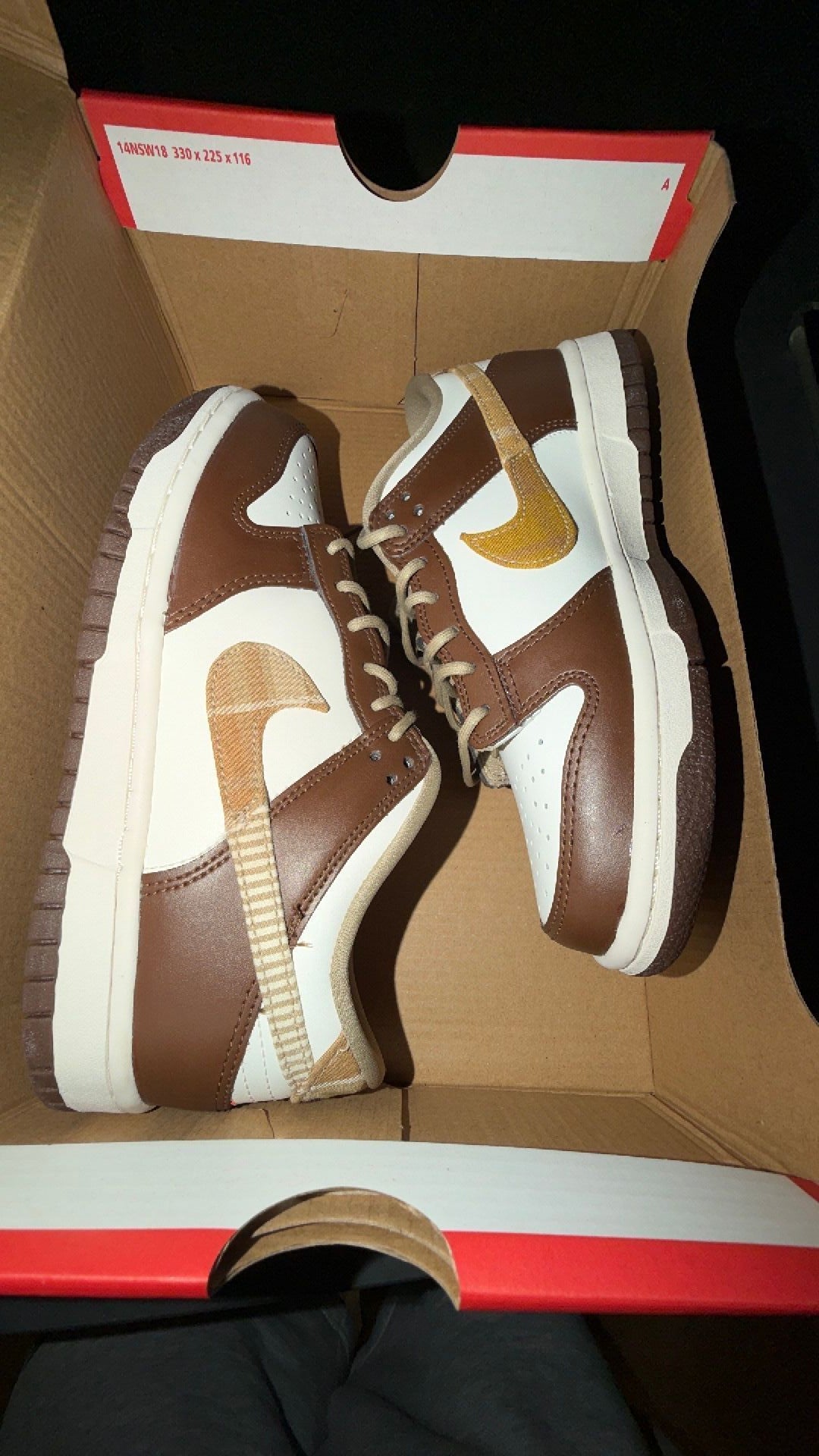 1604 Nike Dunk brown with plaid FV3653-191