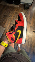 1468 Air Jordan 1 Zoom Cmft Black/Chile Red-White-University Gold