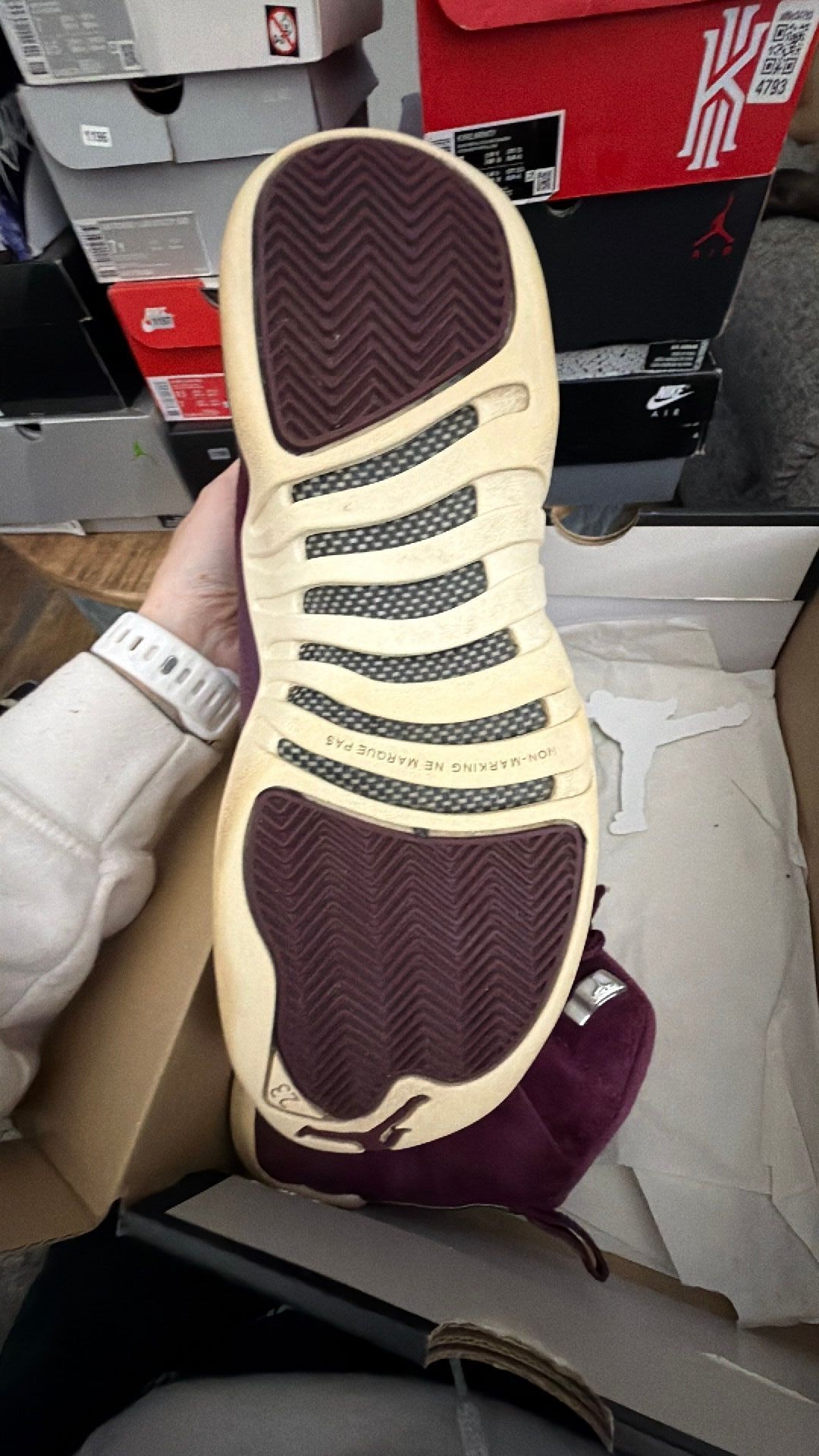 1201 Air Jordan 12 Retro GS 'Bordeaux' 7Y/8.5W