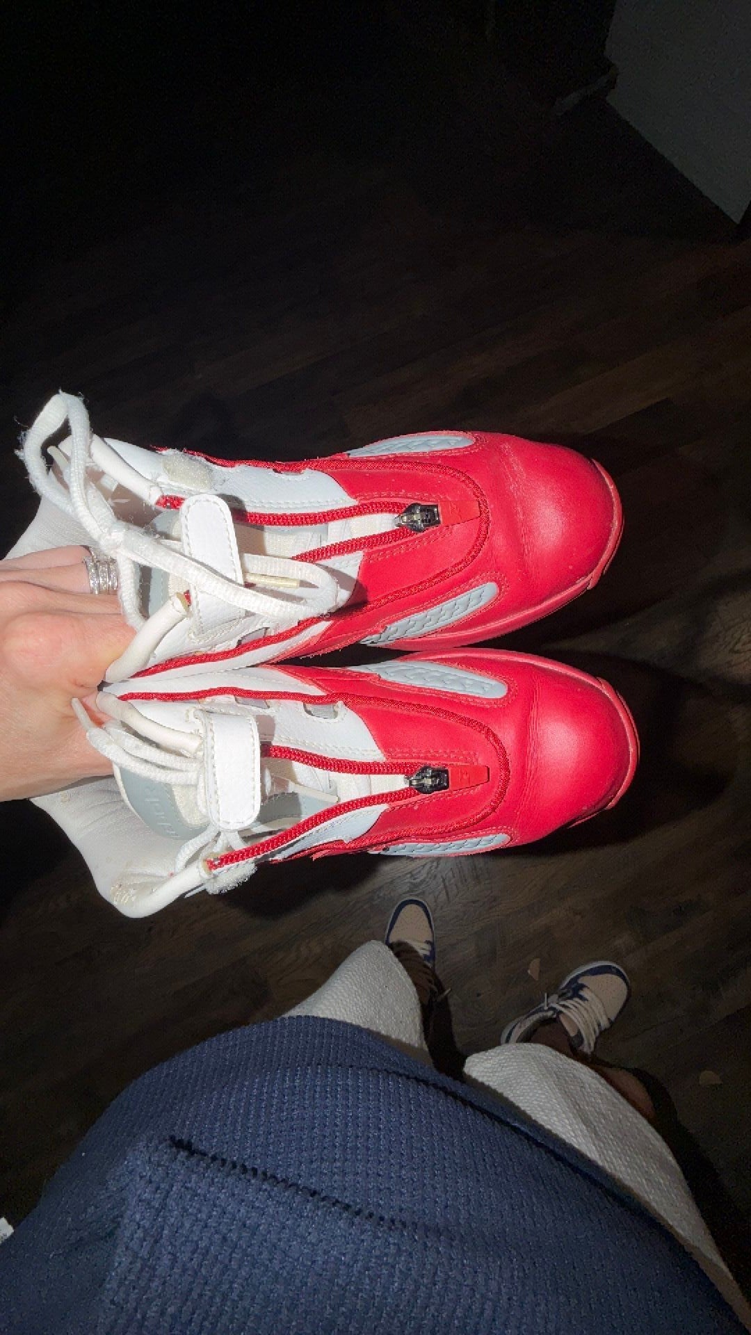 1942 iconic Reebok Answer IV "White/Flash Red" (2021 Retro) 6Y/7.5W