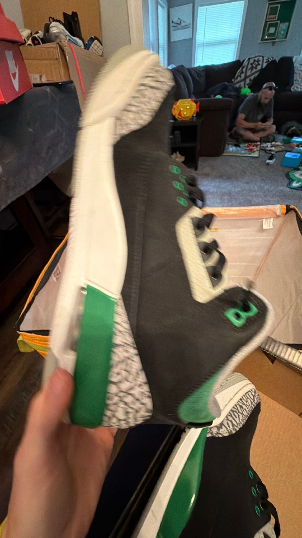 1410 Nike Air Jordan 3 Retro Pine Green 9m