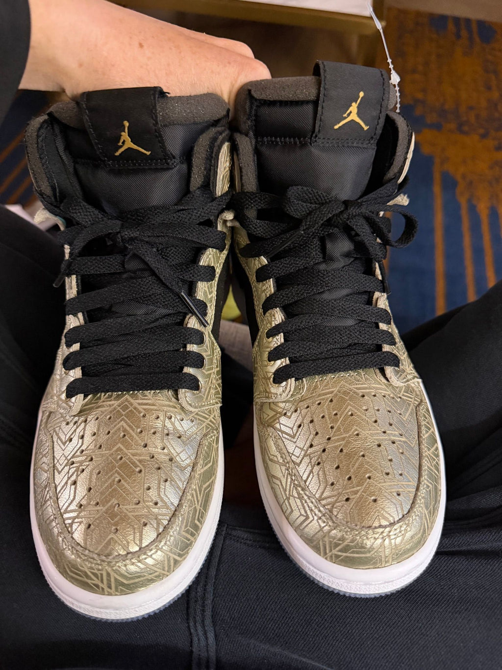 Jordan 1 High Zoom air Gold Laser