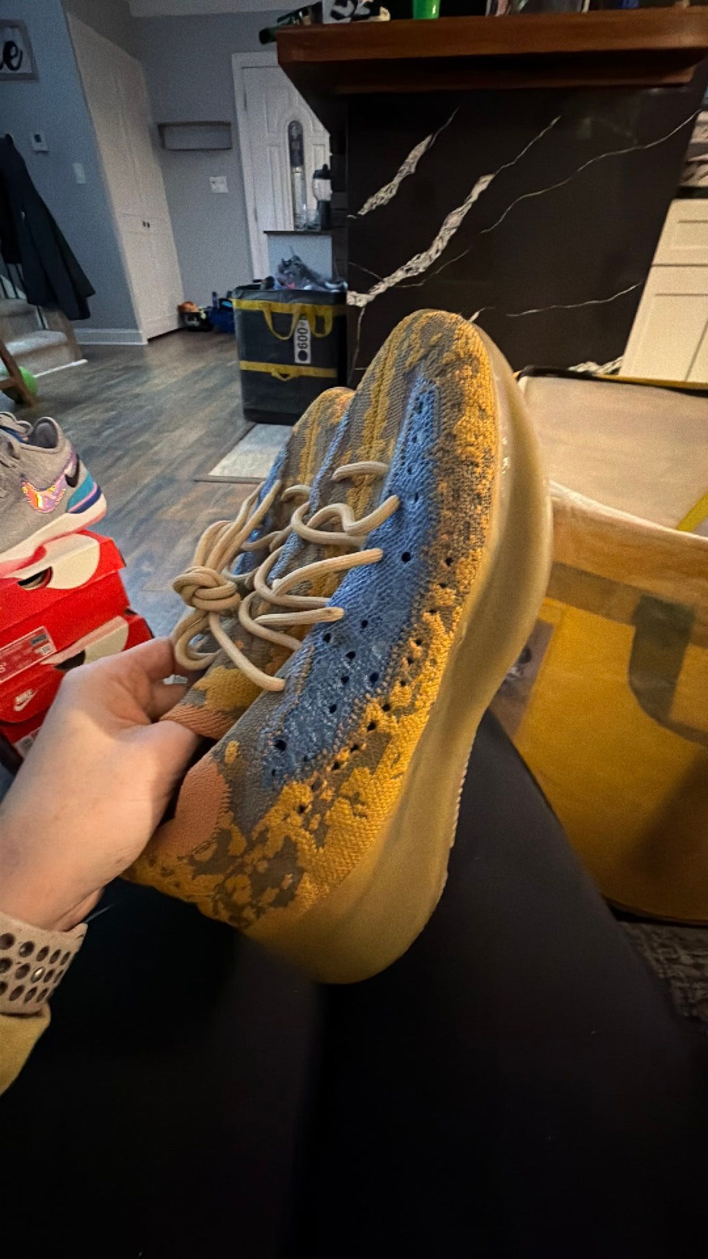 0431 adidas Yeezy Boost 380 "Blue Oat". Released in July 2020