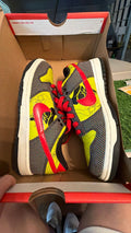 1416 Nike Dunk Low Premium sneakers in a vibrant Bright Citron and Sport Red colorway (2006)