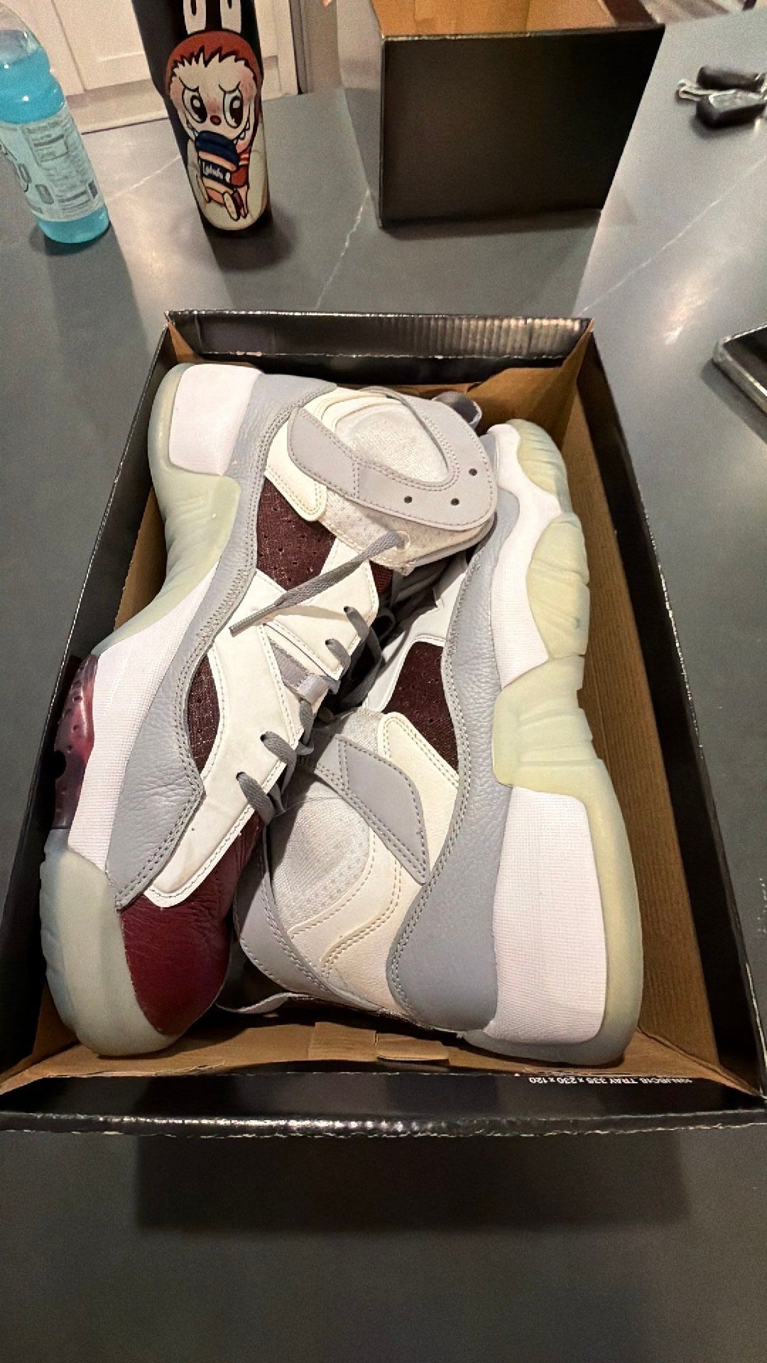 1606 Jordan Jumpman Two Trey sneakers in a "White Cherrywood Red