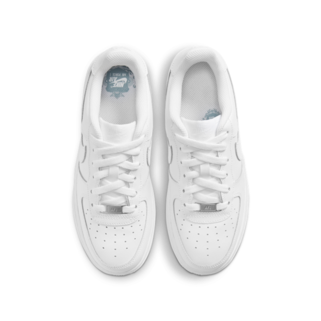 0804 Nike Air Force 1 Low - Boys' Grade School White/White Size 6.5