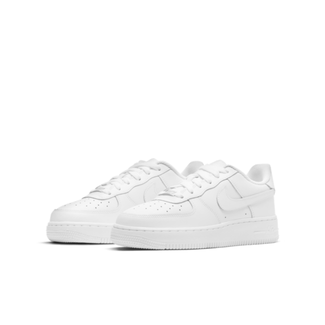 0804 Nike Air Force 1 Low - Boys' Grade School White/White Size 6.5