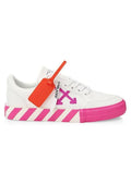 0960 Off-White Women's Arrow Low-Top Neon Canvas Sneakers - White Fuchsia - Size 40 (10)