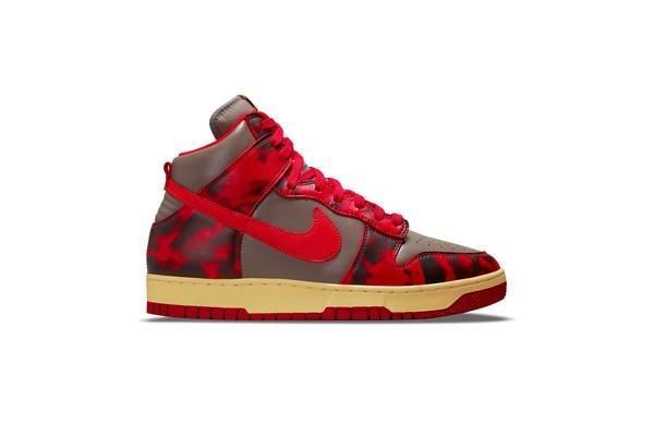 1564 Nike Dunk High 1985 Red Acid Wash - UK 8