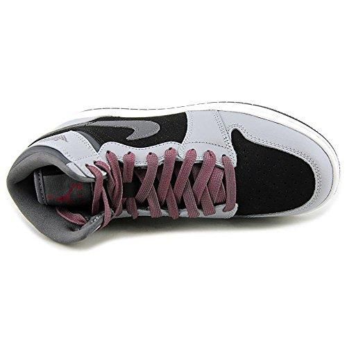 1597 Nike Jordan Kids Air Jordan 1 Retro High GG Wolf Grey/Sprt Fchs/Blk/Drk Gry Basketball Shoe 5 Kids US