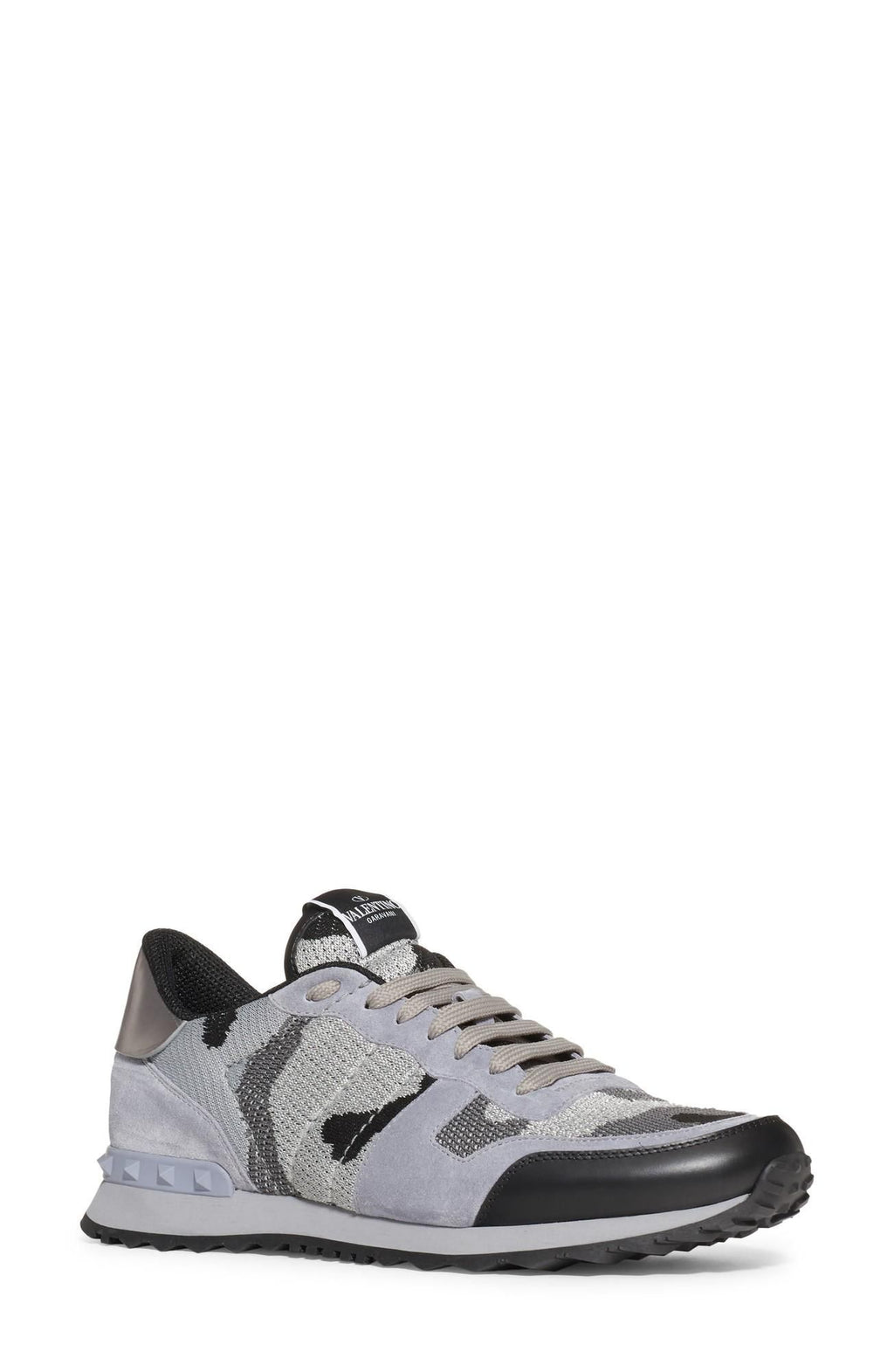 VALENTINO GARAVANI Mesh Camouflage Rockrunner Trainers - Grey