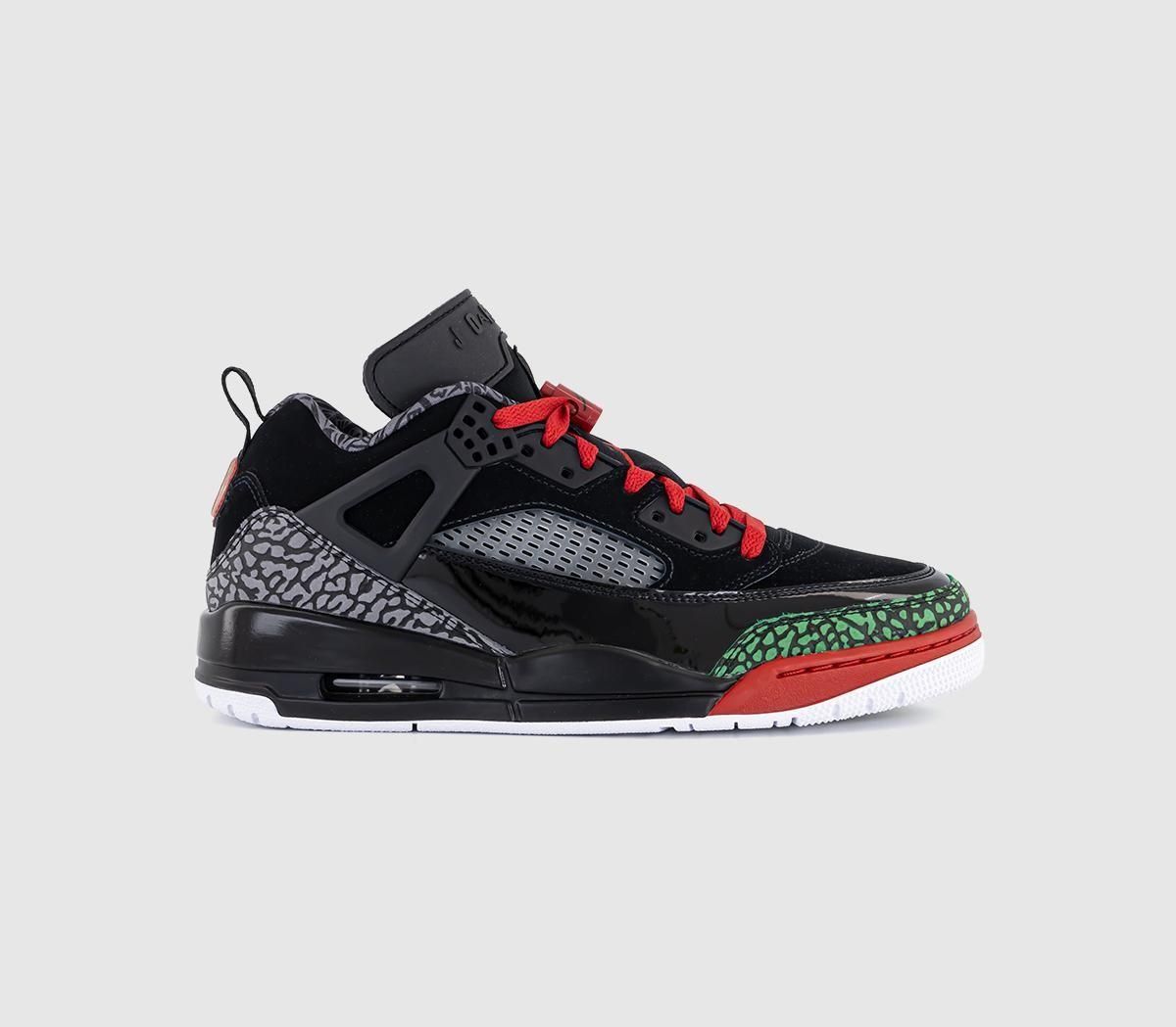 1867 Men Jordan Spizike Low Black/Varsity Red-Classic Green-White Sneakers 8.5 Black/Varsity Red-Classic Green-White
