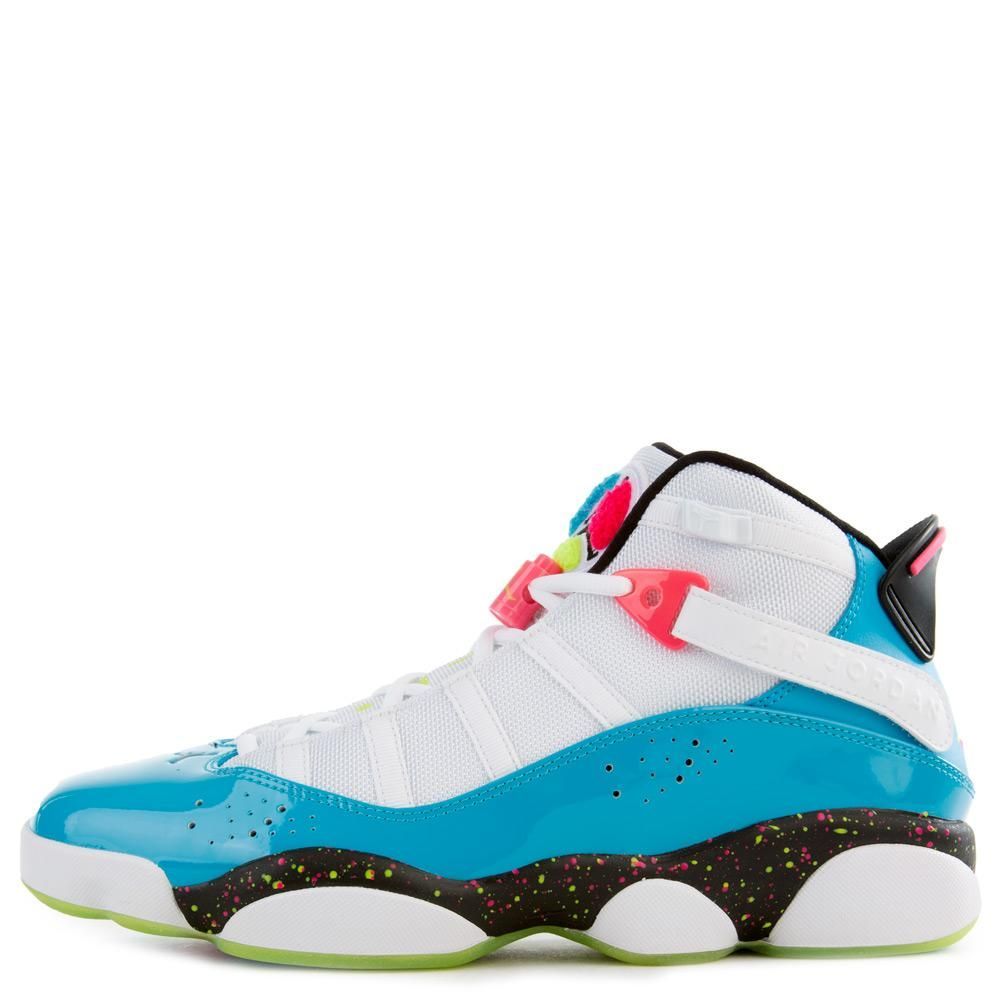 1611 Jordan 6 Rings White Light Blue Fury Cyber - UK 9